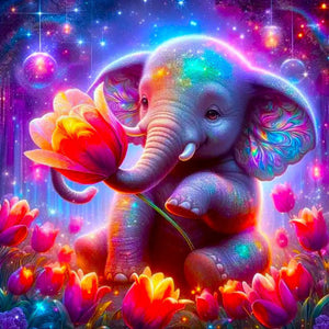 Diamond Painting - Elefantenmädchen