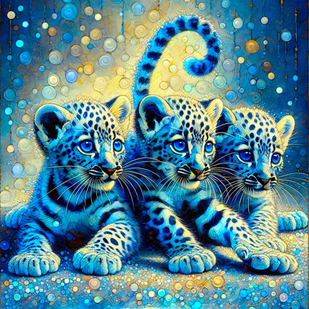 Diamond Painting - Leopardenbabys