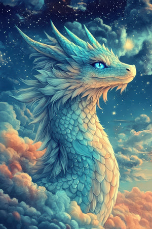 Diamond Painting Susen Pfifferling Special - Himmelsdrache Saphira