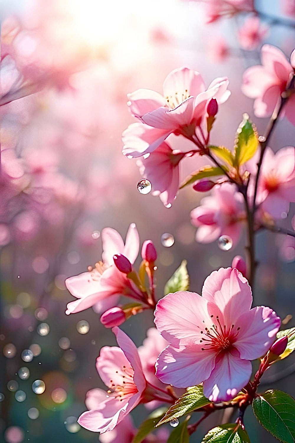 Diamond Painting - Zarte Kirschblüten