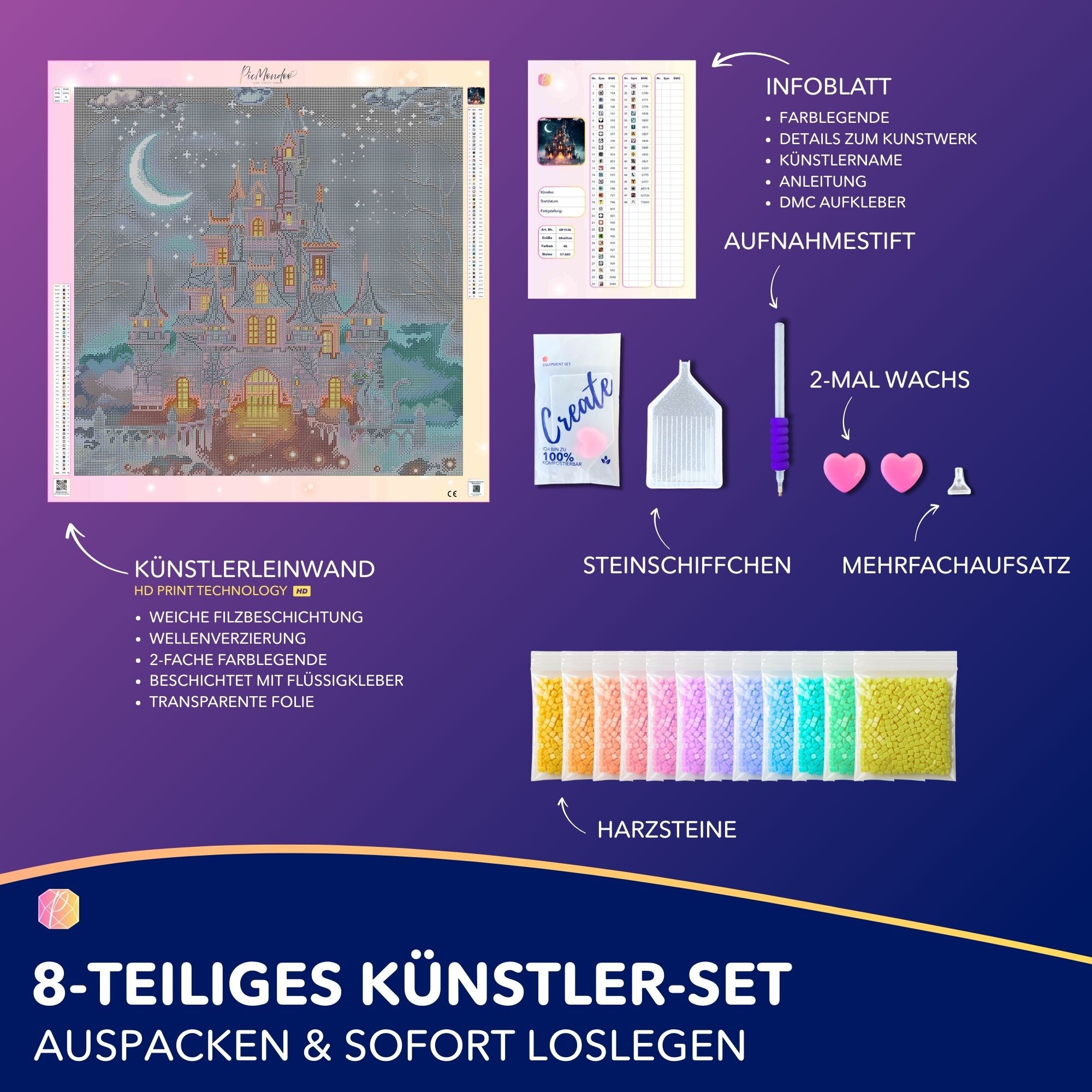 Diamond Painting 7 Tage Special - Nachtschloss