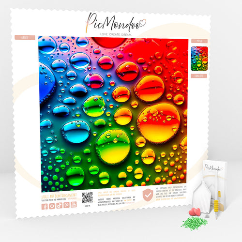 Diamond Painting AB Special Leinwand Colorful raindrops