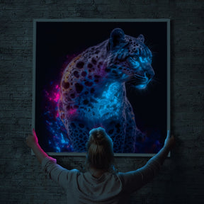 Diamond Painting Leuchtbild Special Wandgestaltung Colorful Leopard