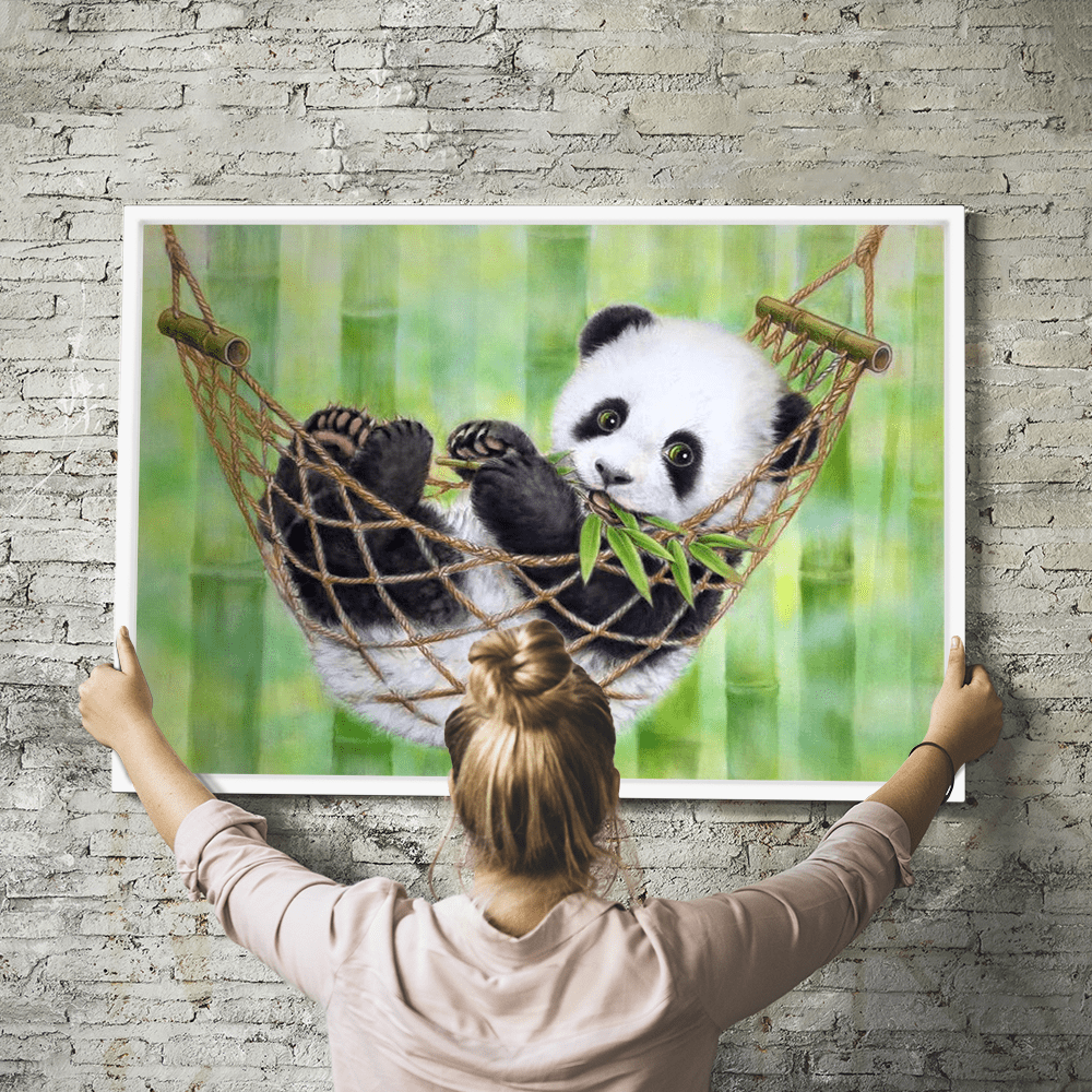 Diamond Painting Strass Special Wandbild XL Chilling Panda