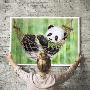 Diamond Painting Strass Special Wandbild XL Chilling Panda