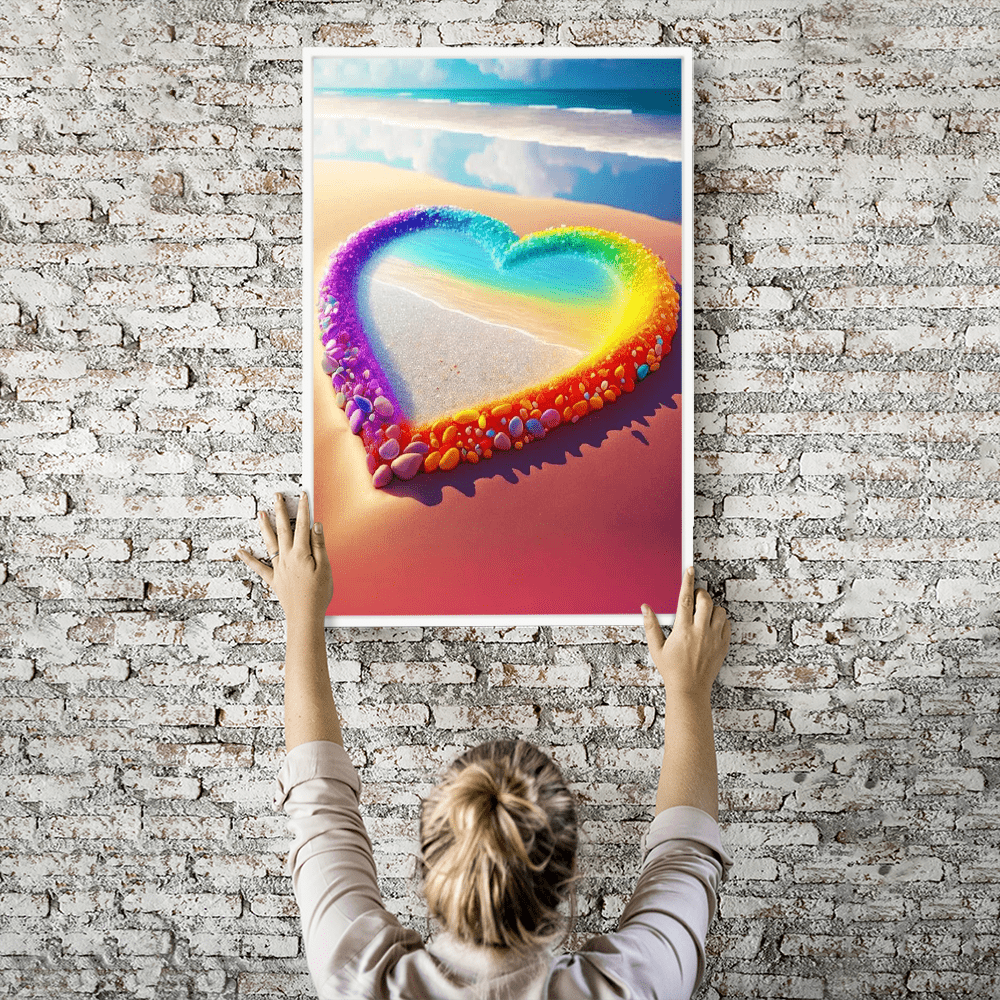 Diamond Painting Strass Special Wandbild XL Rainbow Heart