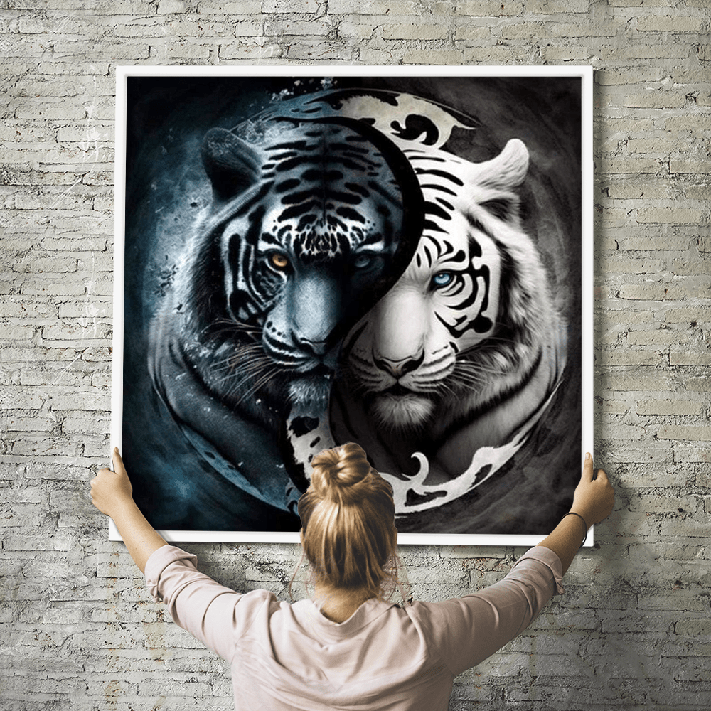 Diamond Painting Wandbild Tiger "Ying und Yang"