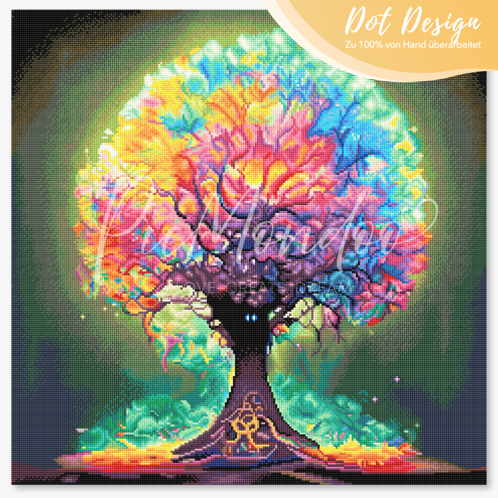 Diamond Painting Multi Special - Colorful lightning tree