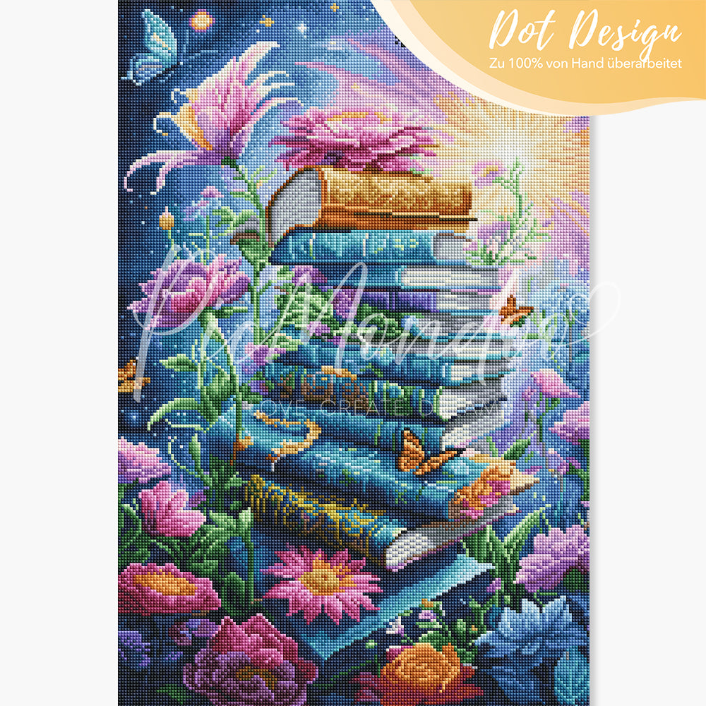 Diamond Painting Dot Design Book Lovers