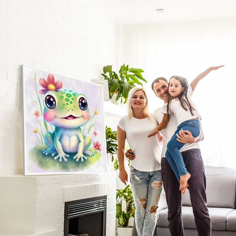 GRATIS Diamond Painting Bild Glücksfrosch