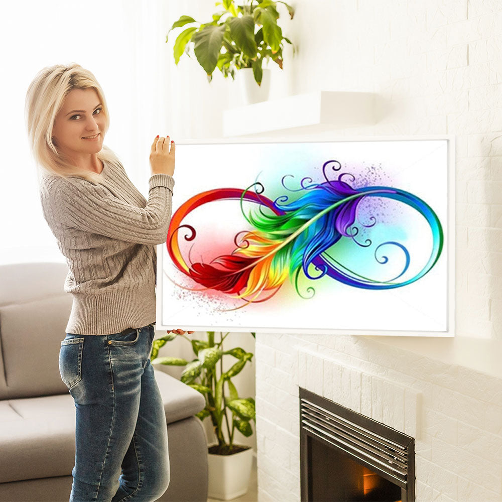 GRATIS Diamond Painting Bild Infinity feather