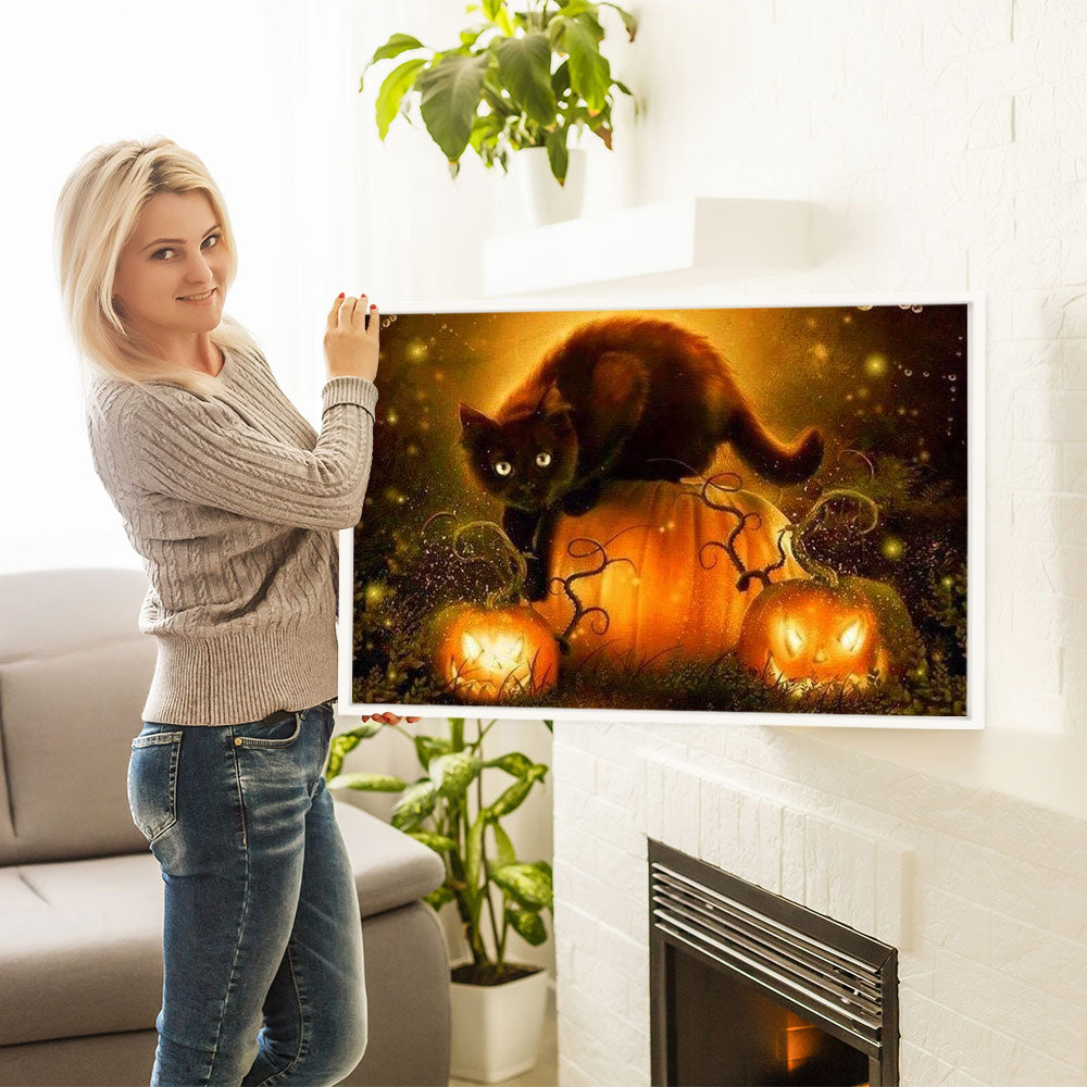 Diamond Painting Bild Pumpkin Cat