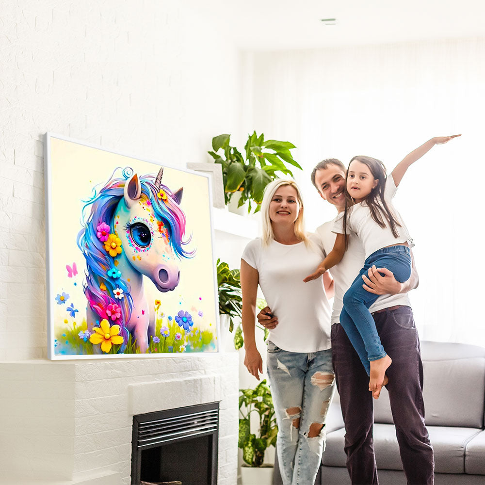 Diamond Painting Kids Bild Süßes Einhorn