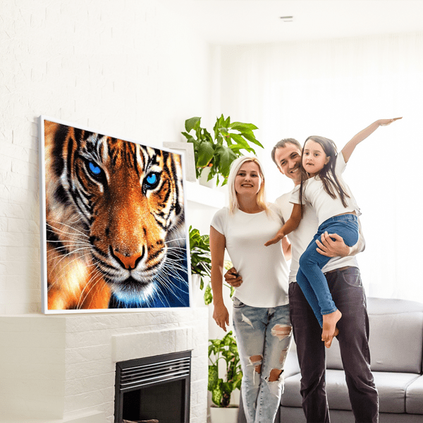 Diamond Painting Strass Special - XL Tiger "Blue Eyes"