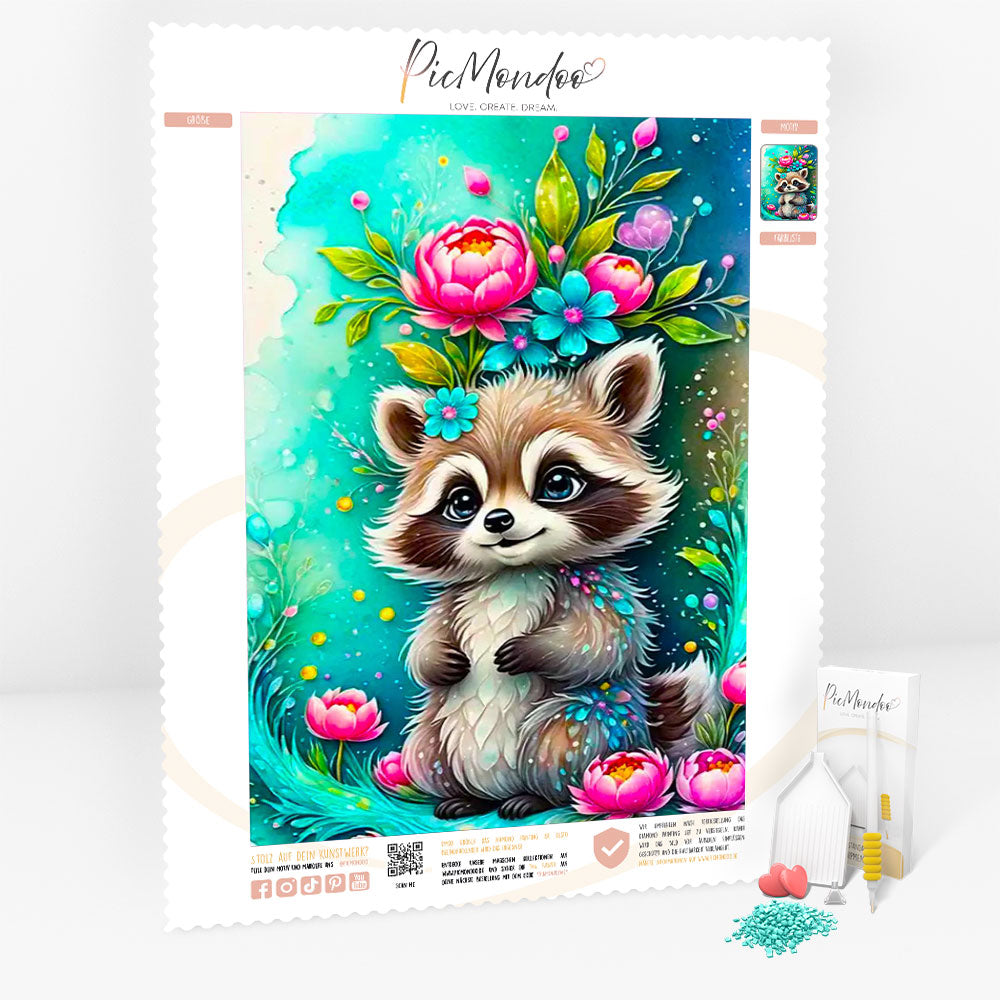 Diamond Painting Leinwand Willi liebt Blumen "Limited Edition"