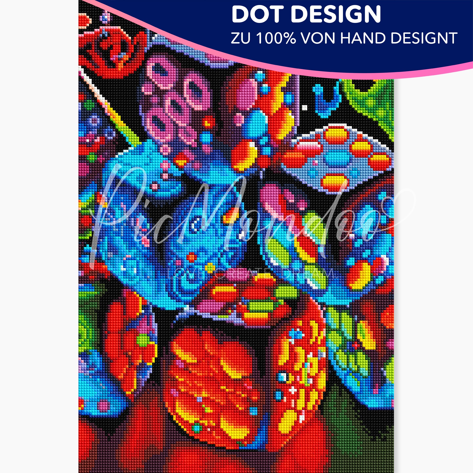 Diamond Painting Dot Design Zeit der Spiele