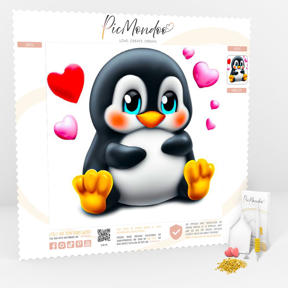 GRATIS Diamond Painting - Petro Pinguin