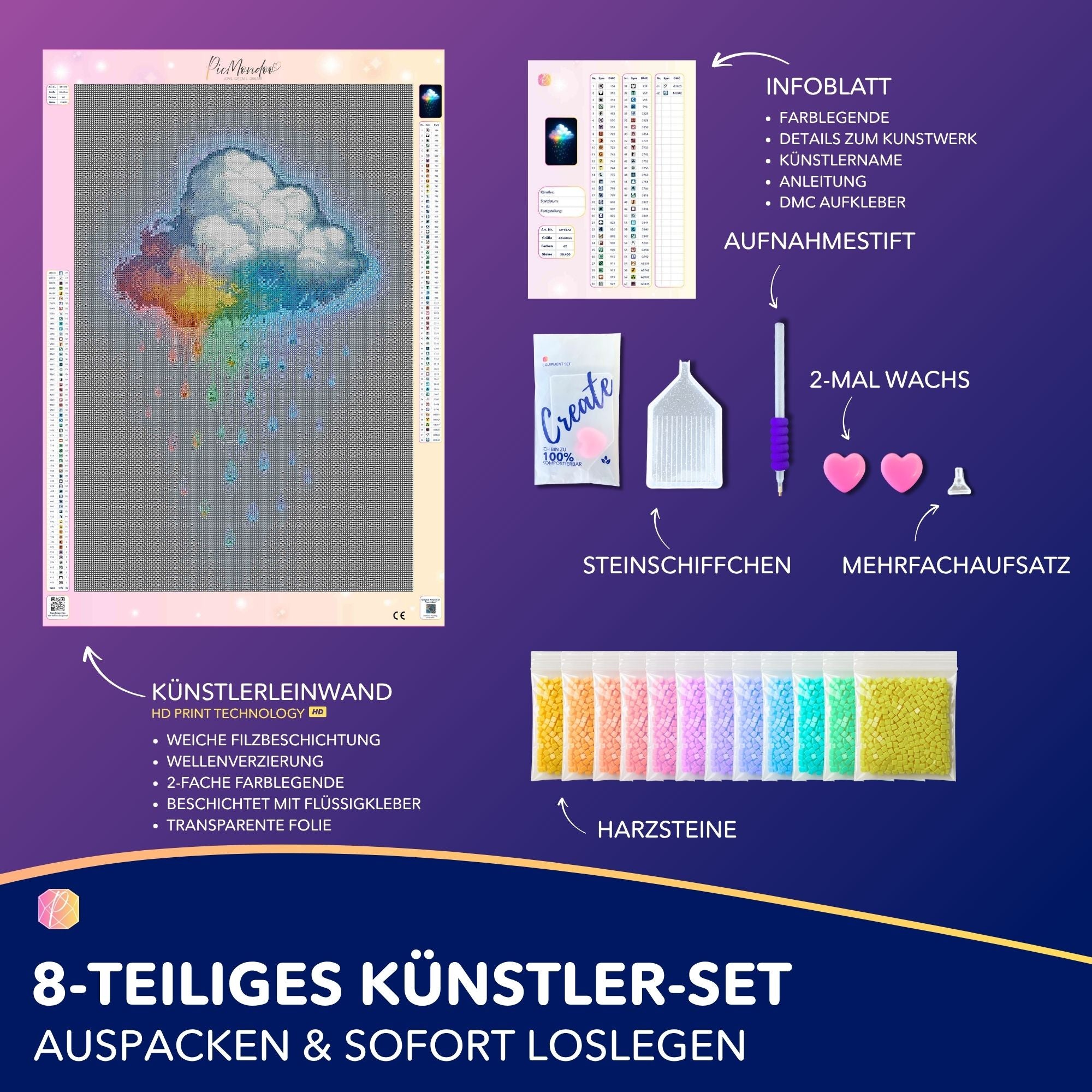 Diamond Painting Jennifer Ruschinski Special - Regenbogenwolke