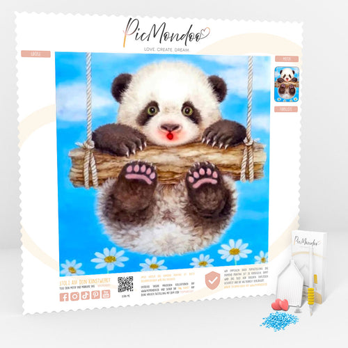 Diamond Painting Kids Leinwand Happy Pandababy