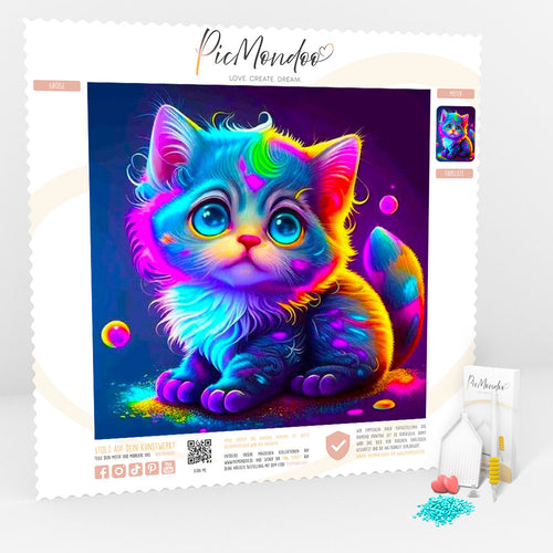 Diamond Painting Kids Leinwand Rainbow Kitty
