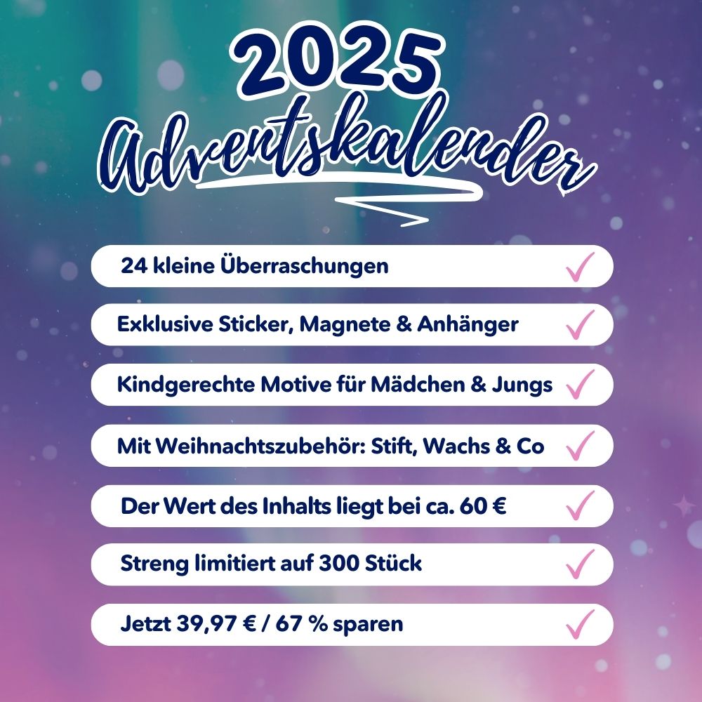 Diamond Painting "Adventskalender Kinder 2025" (Vorverkauf)