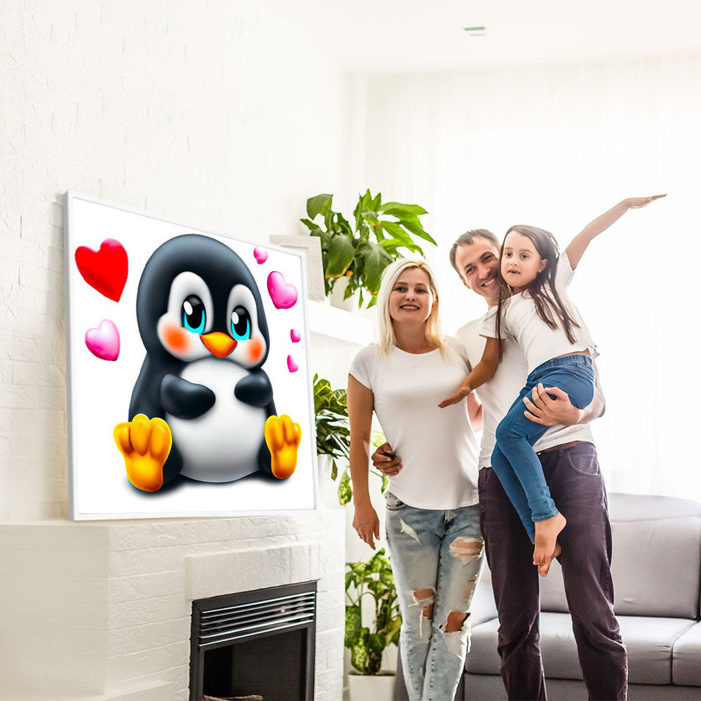 GRATIS Diamond Painting - Petro Pinguin