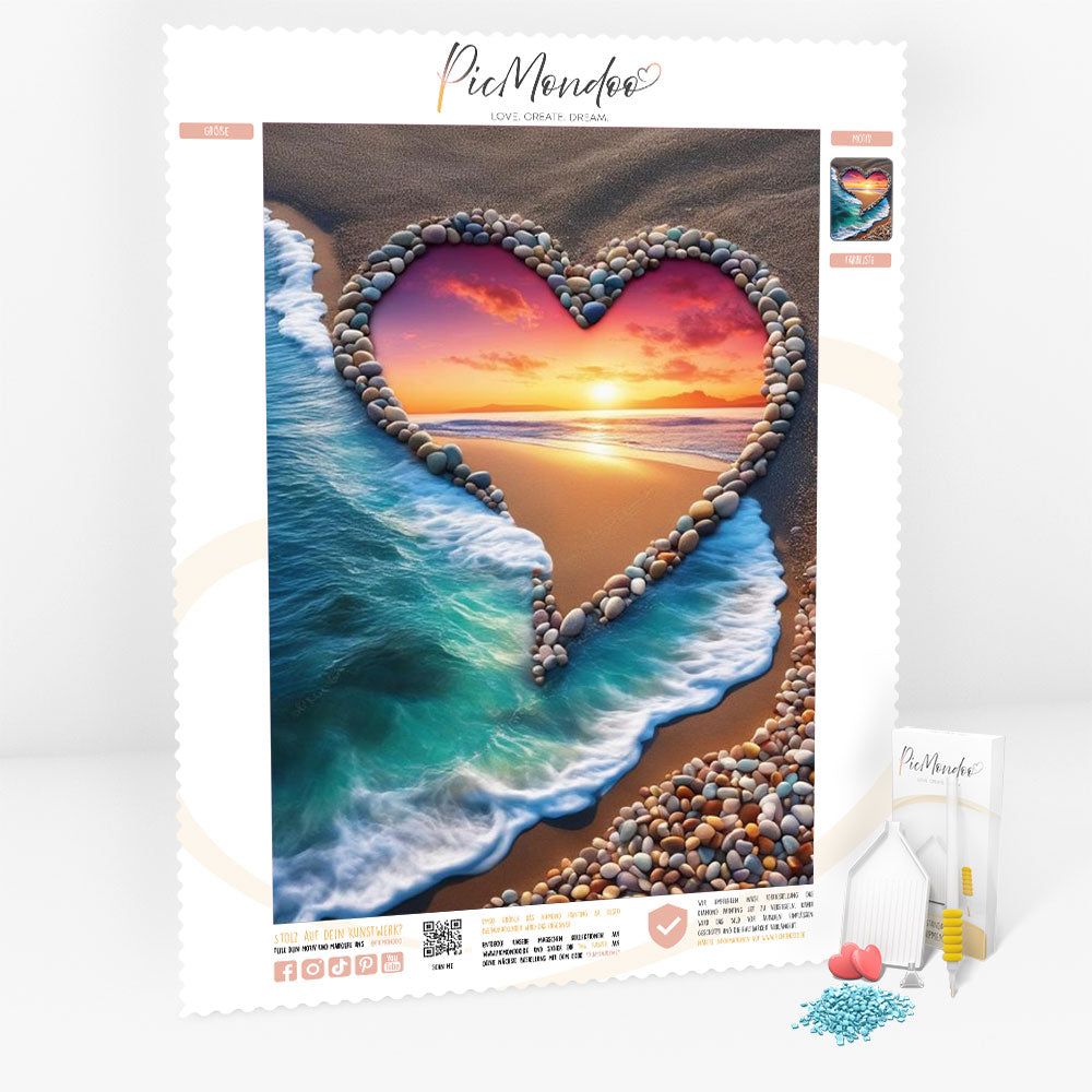 Diamond Painting Leinwand Meeresrauschen und Strandliebe