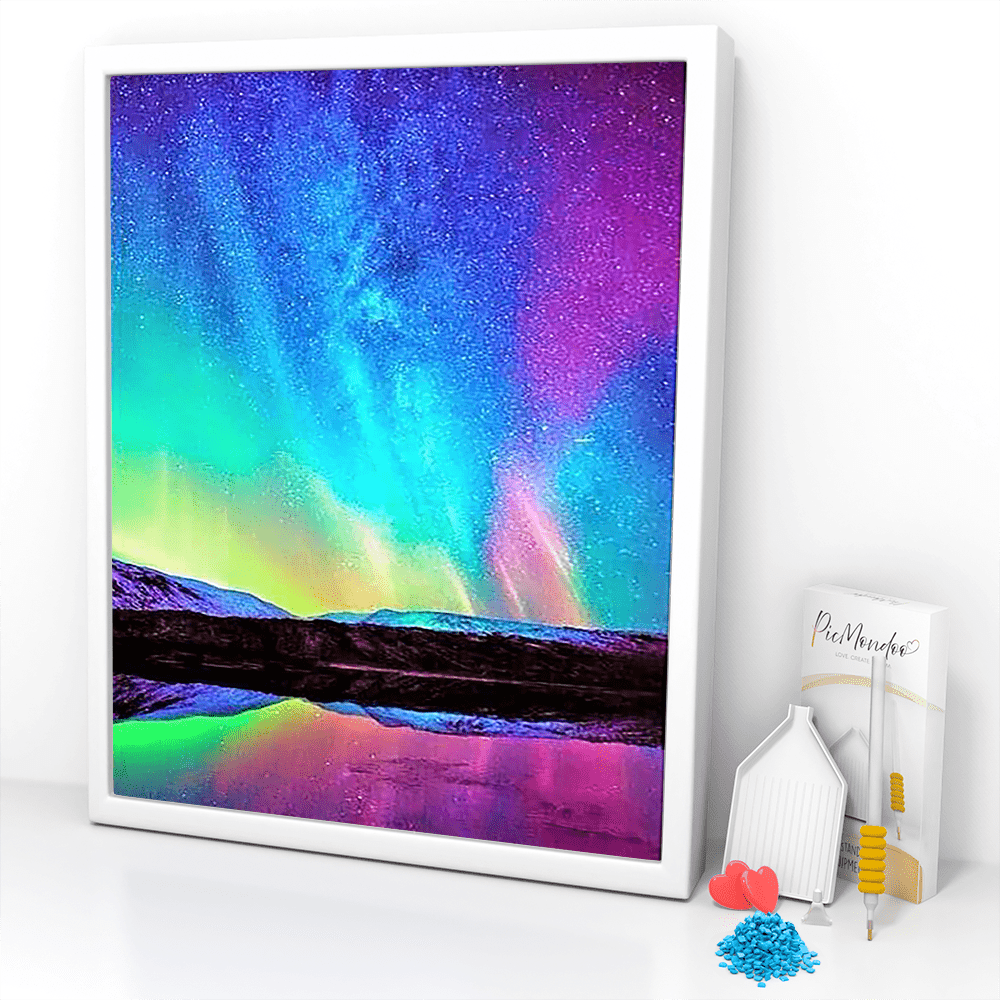 Diamond Painting - See der Nordlichter