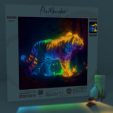 Diamond Painting Leuchtbild Special Leinwand Colorful lightning tiger