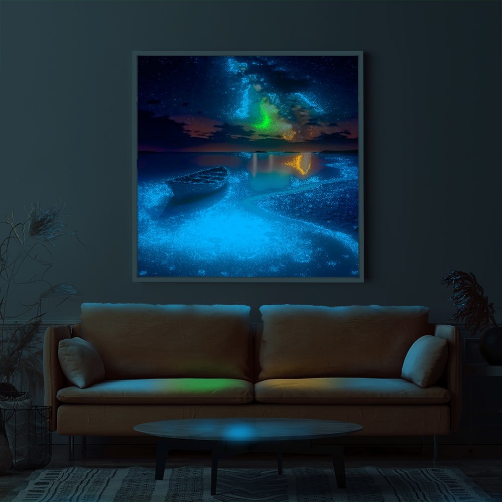 Diamond Painting Leuchtbild Special XXL Wandgestaltung Sternennacht am Meer