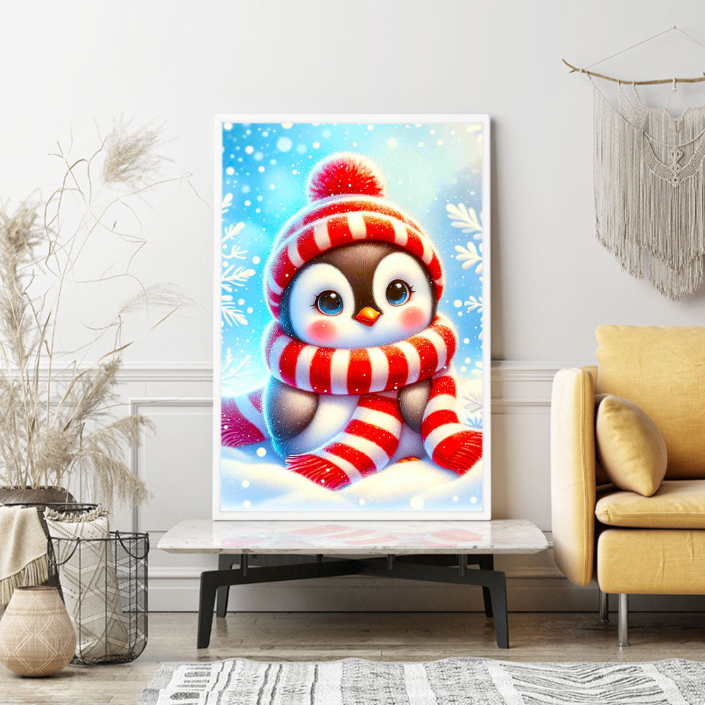 Diamond Painting Wandgestaltung Kleiner Pinguin Pixie