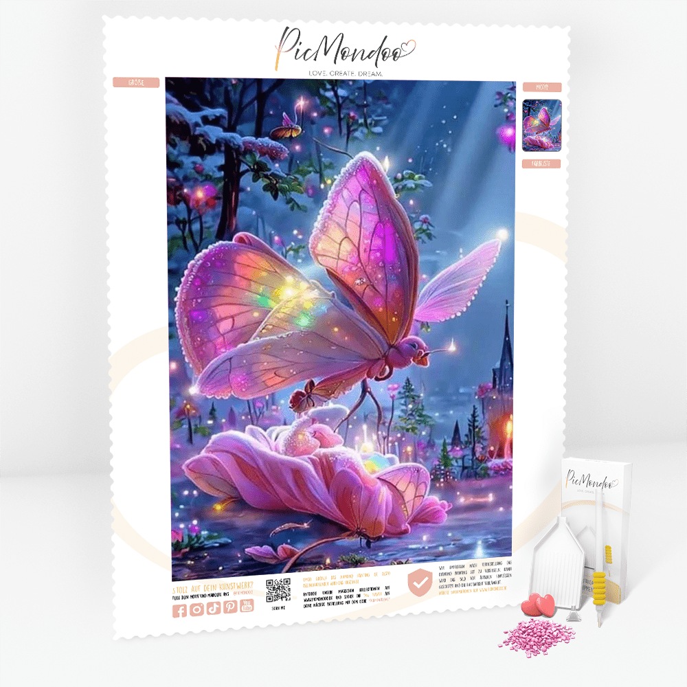 Diamond Painting Leinwand Fantasy butterfly