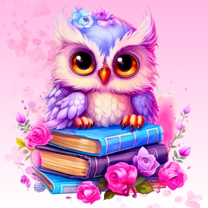 Diamond Painting - Büchereule