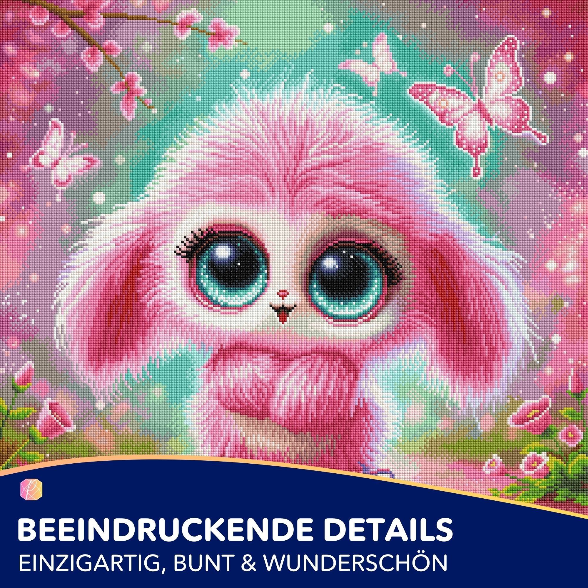 Diamond Painting - Pink Fluffel Knuffel