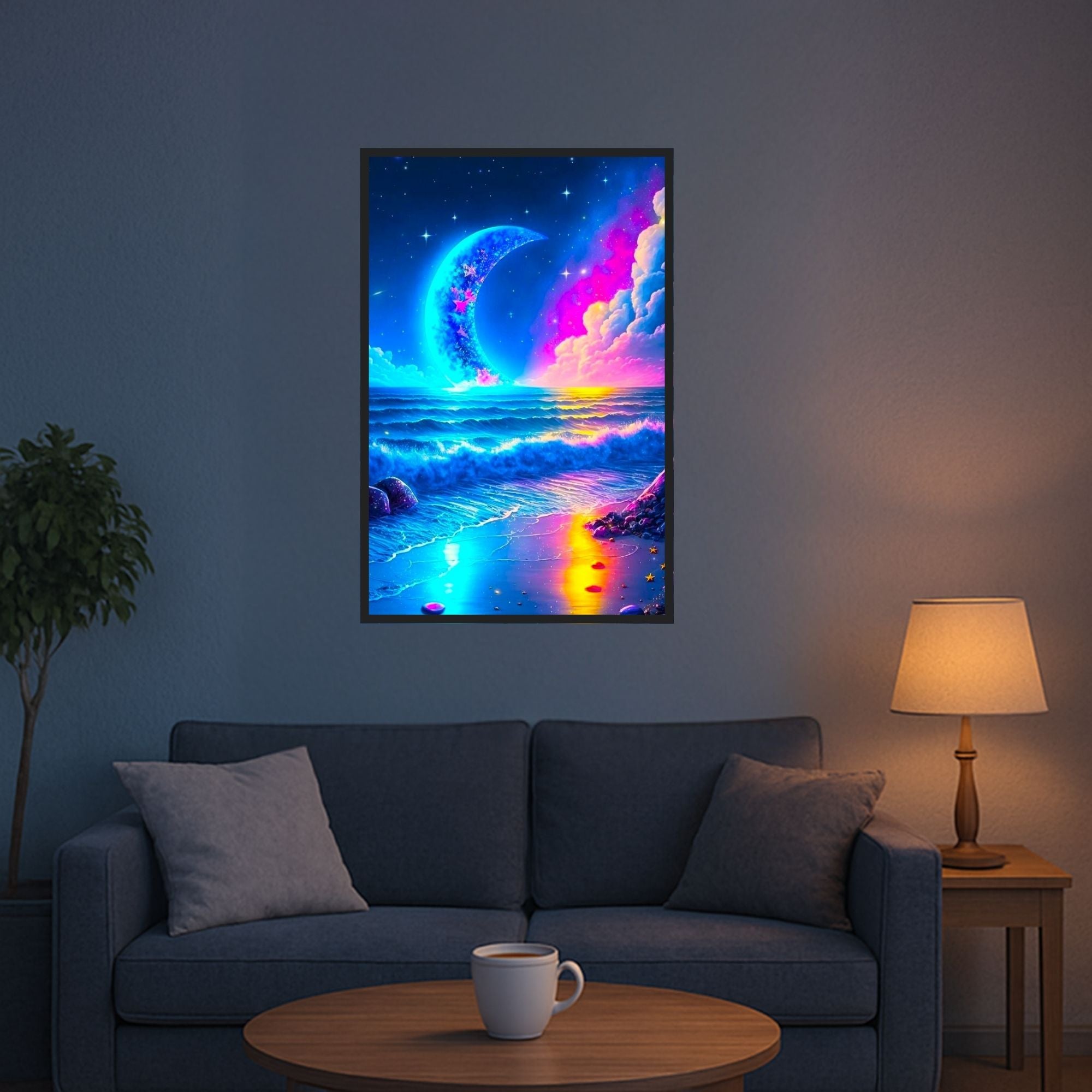 Diamond Painting AB Special - Strand im Mondschein