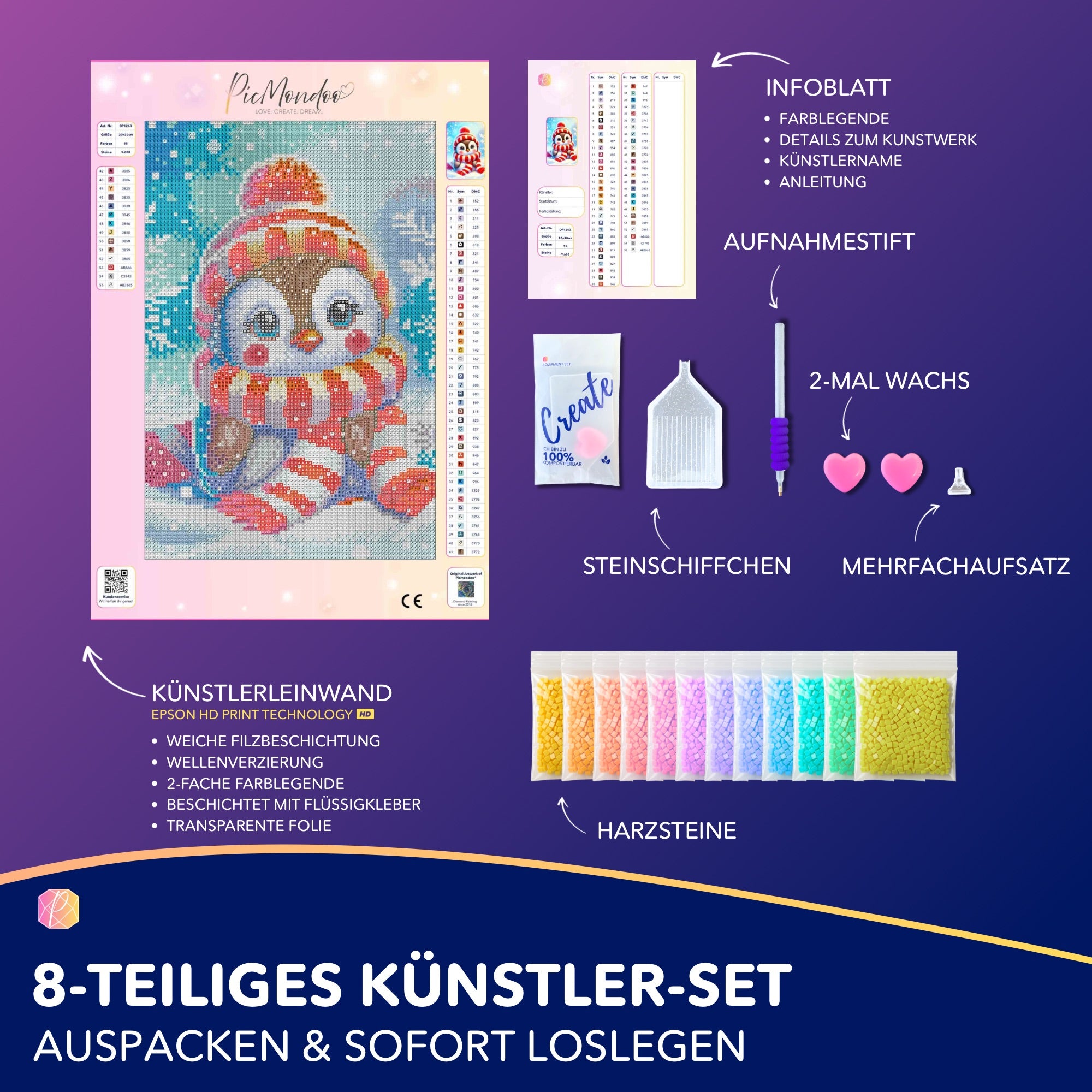 Diamond Painting - Kleiner Pinguin Pixie