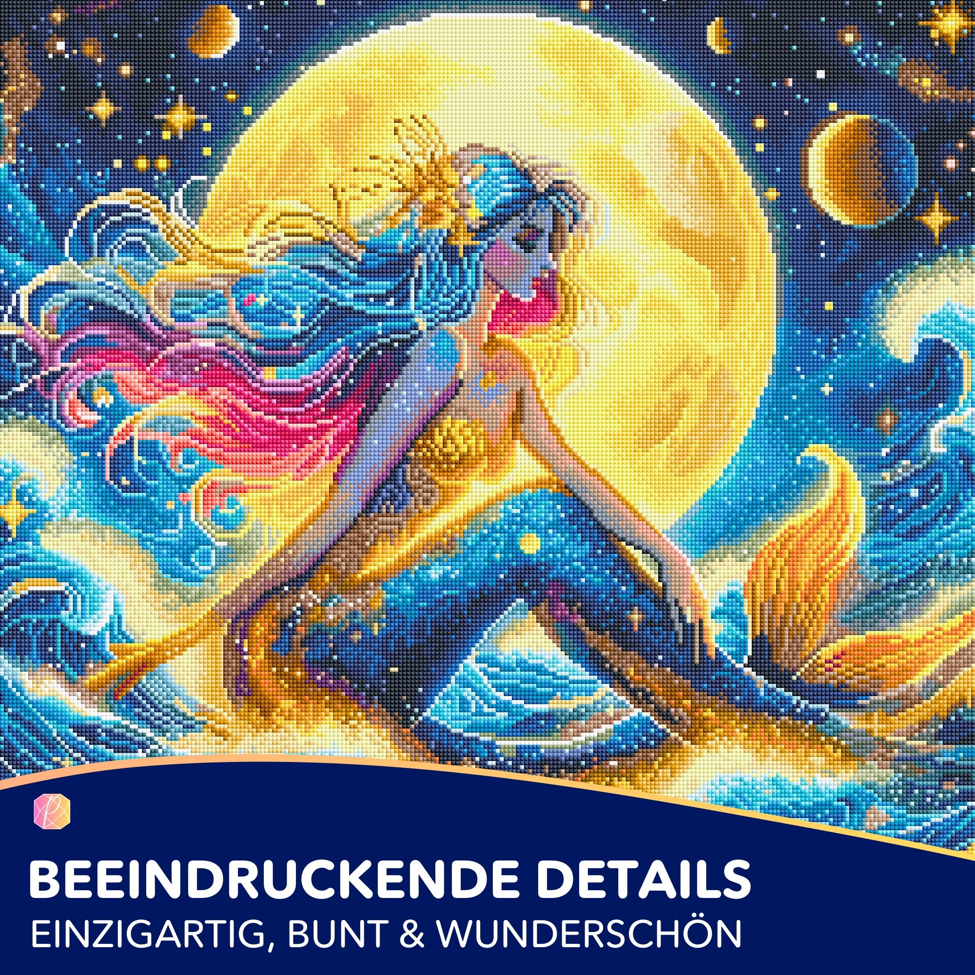 Diamond Painting - Meerjungfrau im Sternenhimmel