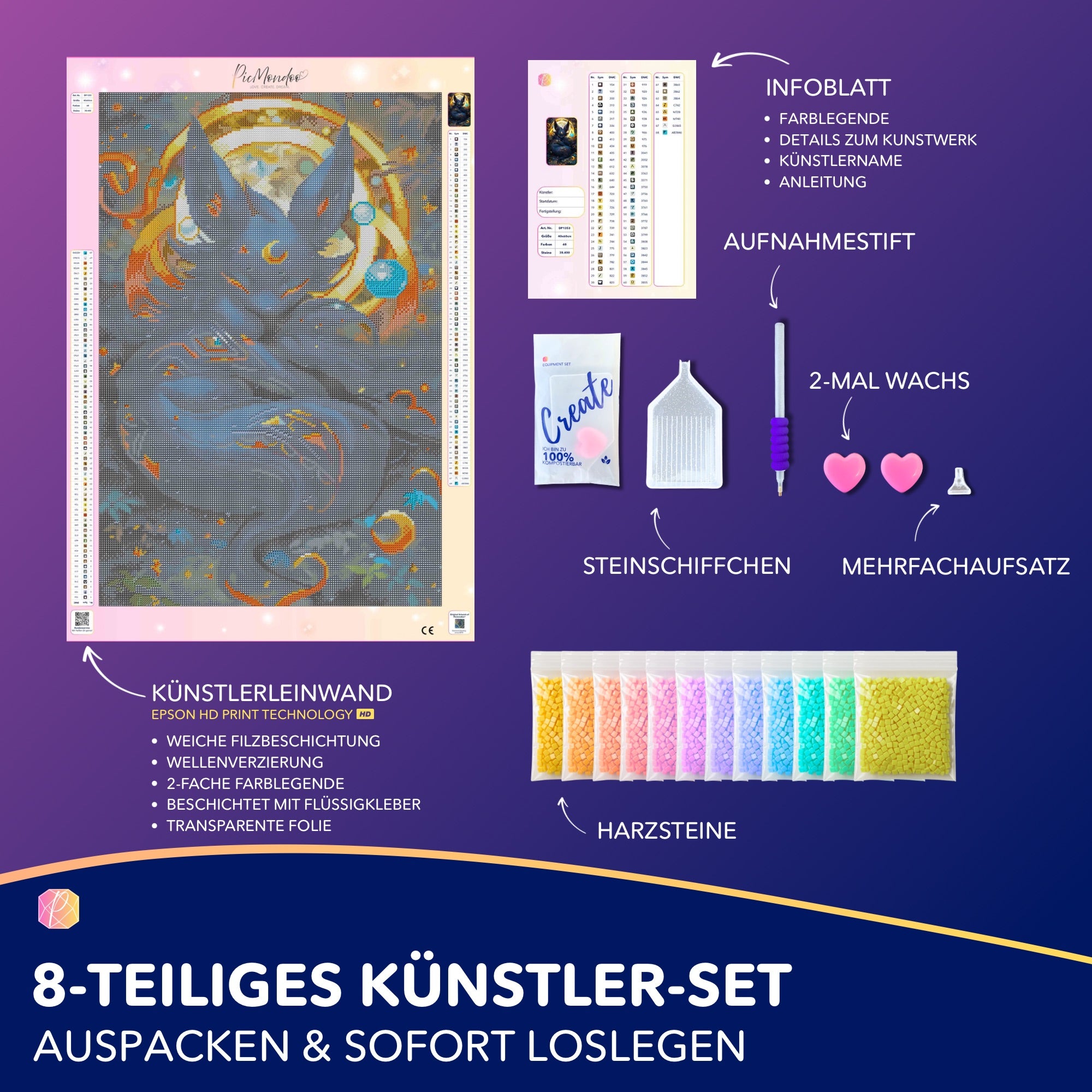 Diamond Painting - Mystisches Nachtwesen