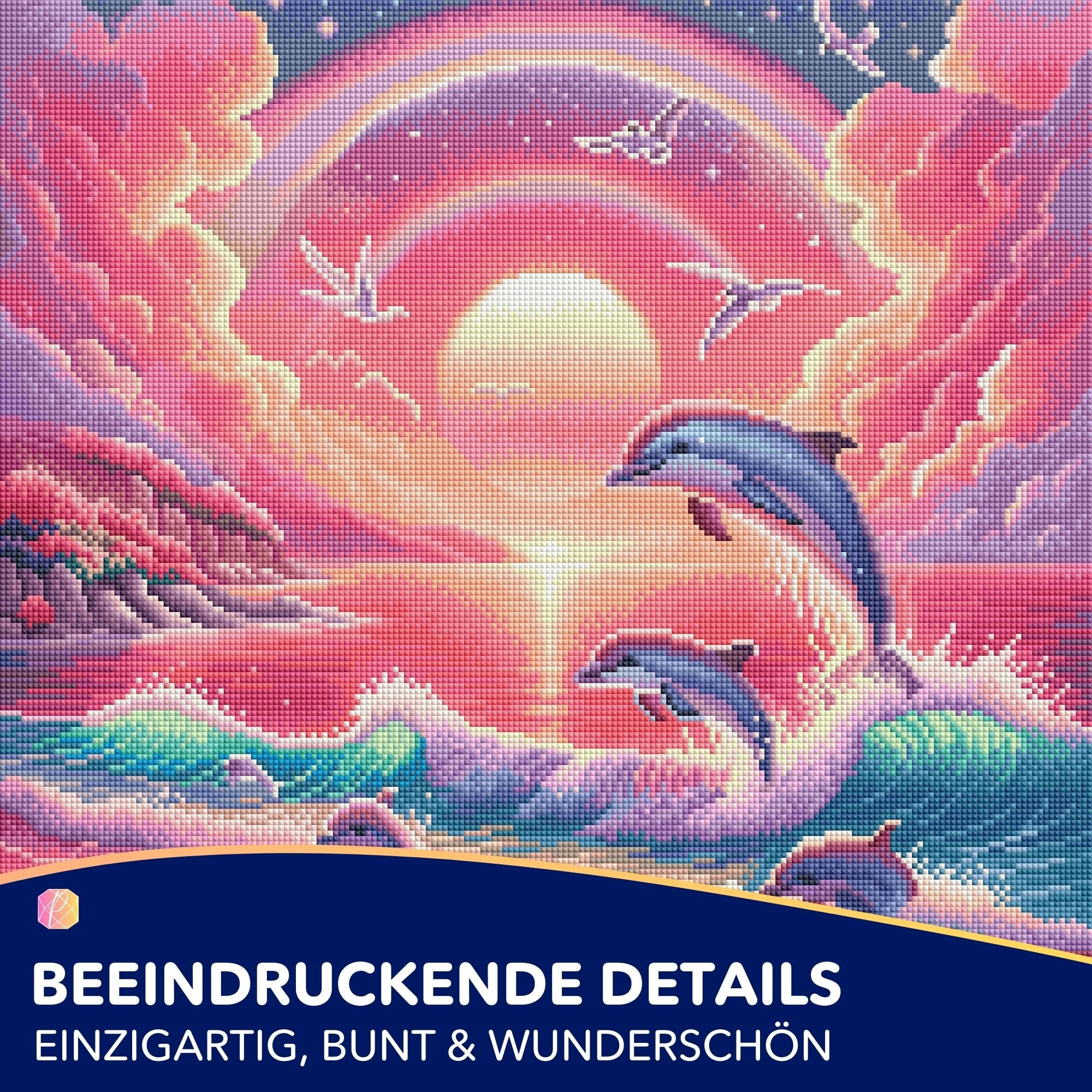 Diamond Painting - Pinkes Meeresrauschen