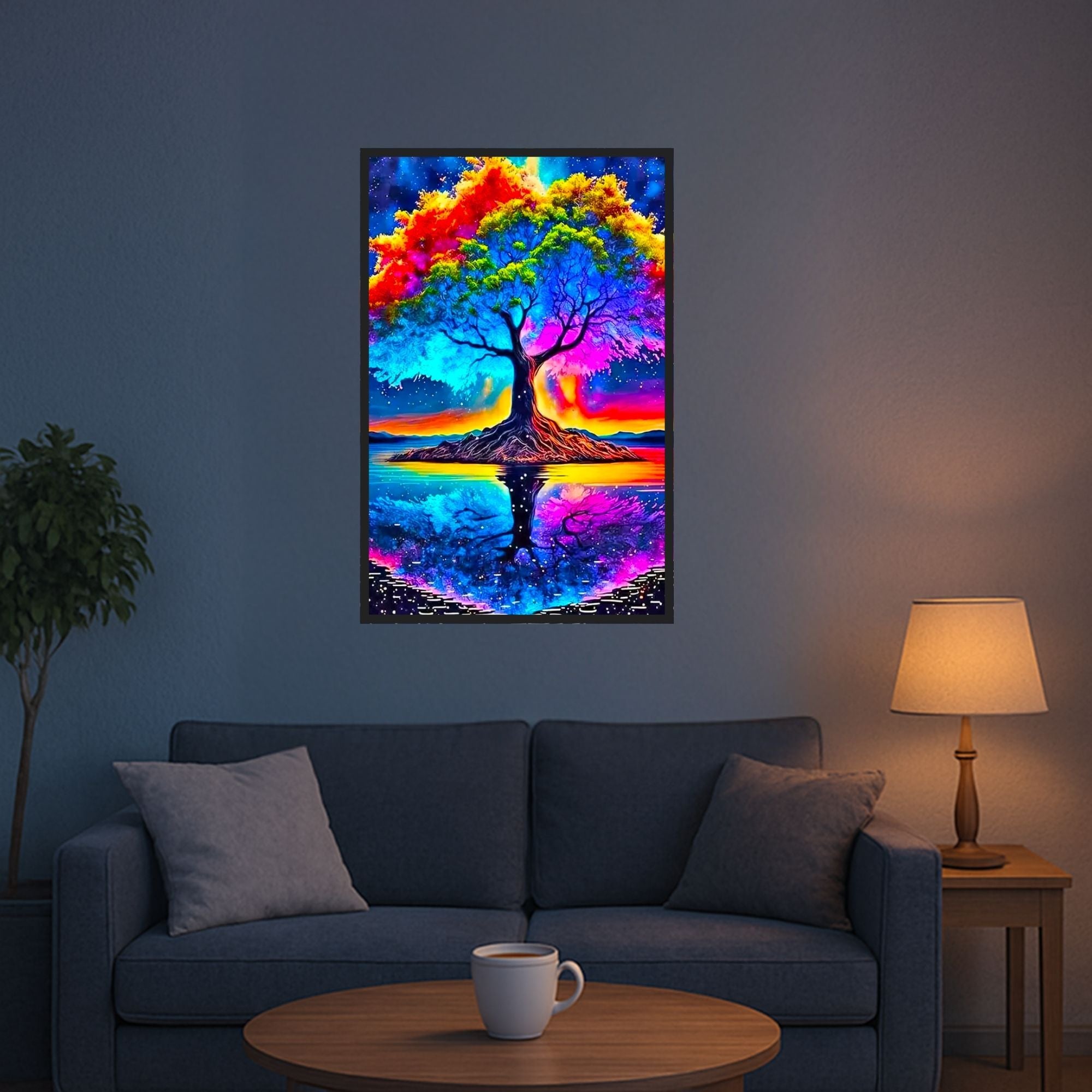 Diamond Painting 100 Farben Special - Rainbow Tree