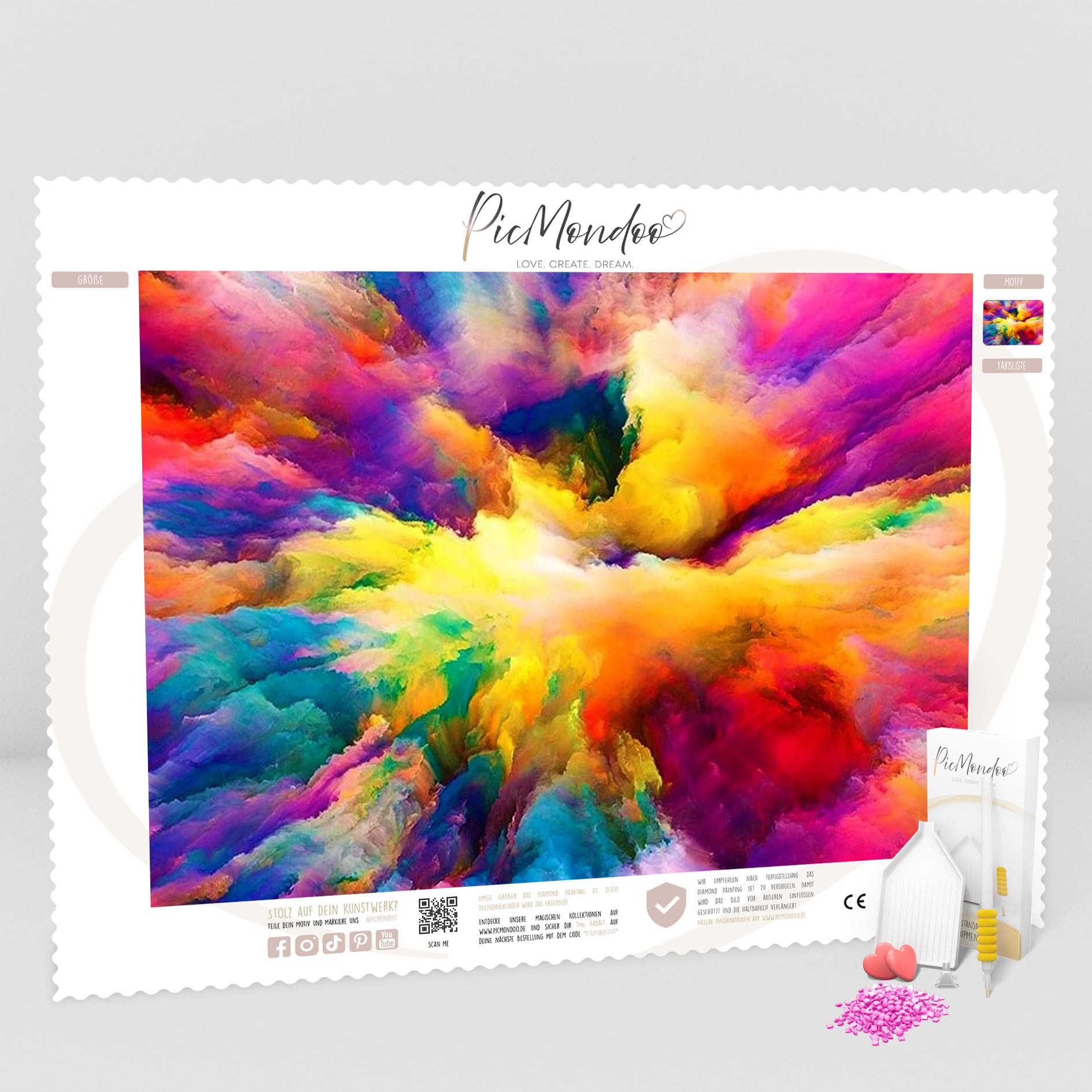 Diamond Painting Leinwand Spiel der Farben