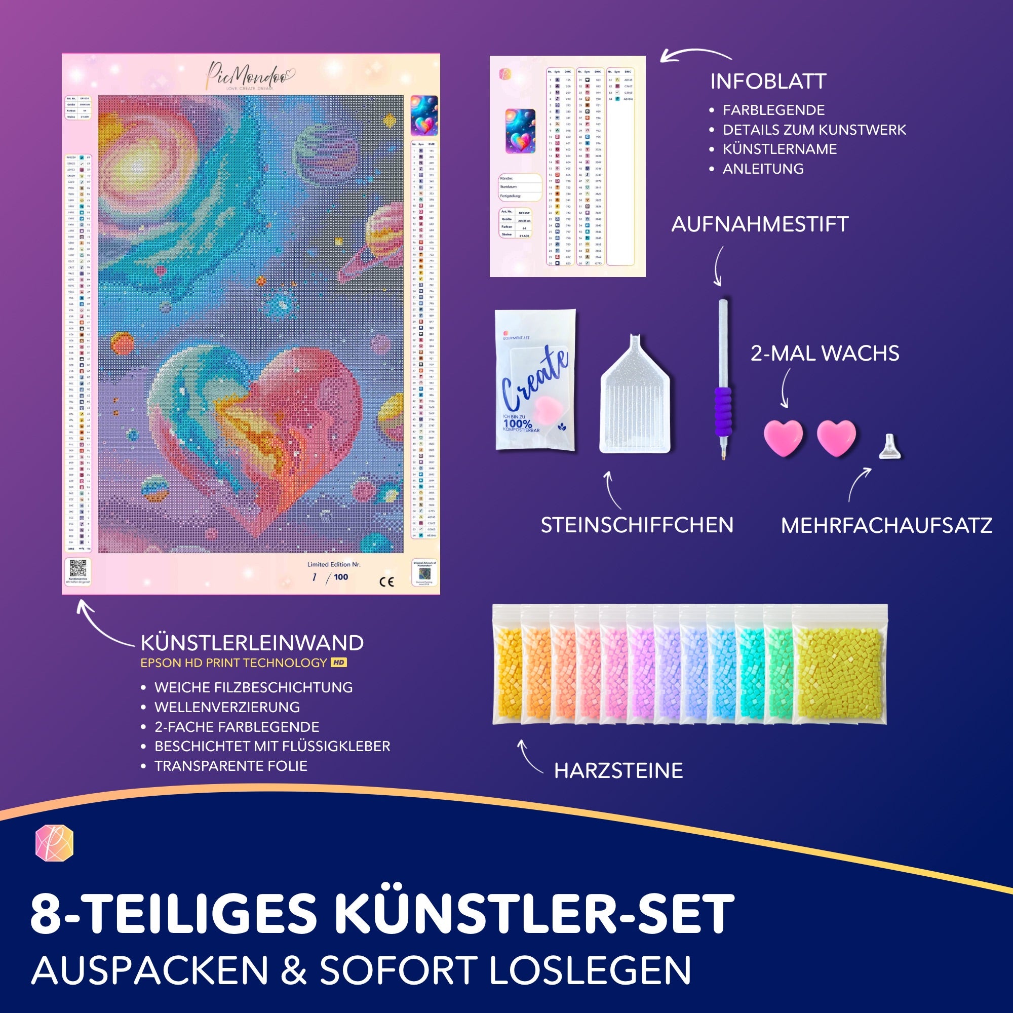 Diamond Painting - Universum des Herzen "Limited Edition"