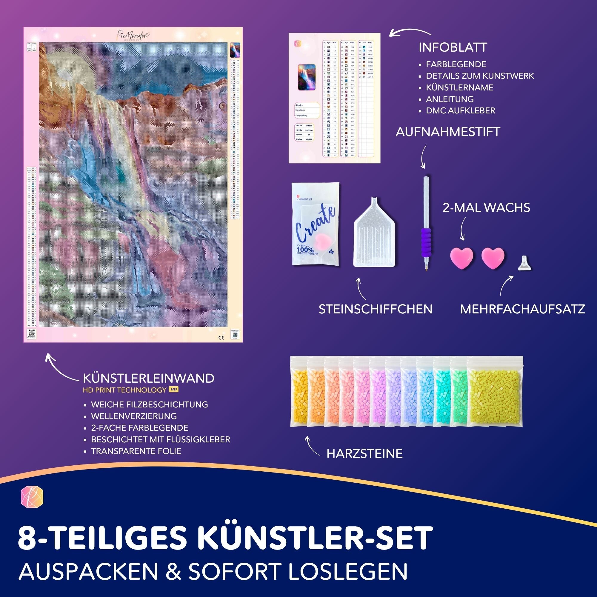 Diamond Painting - Glanz des Wasserfalls