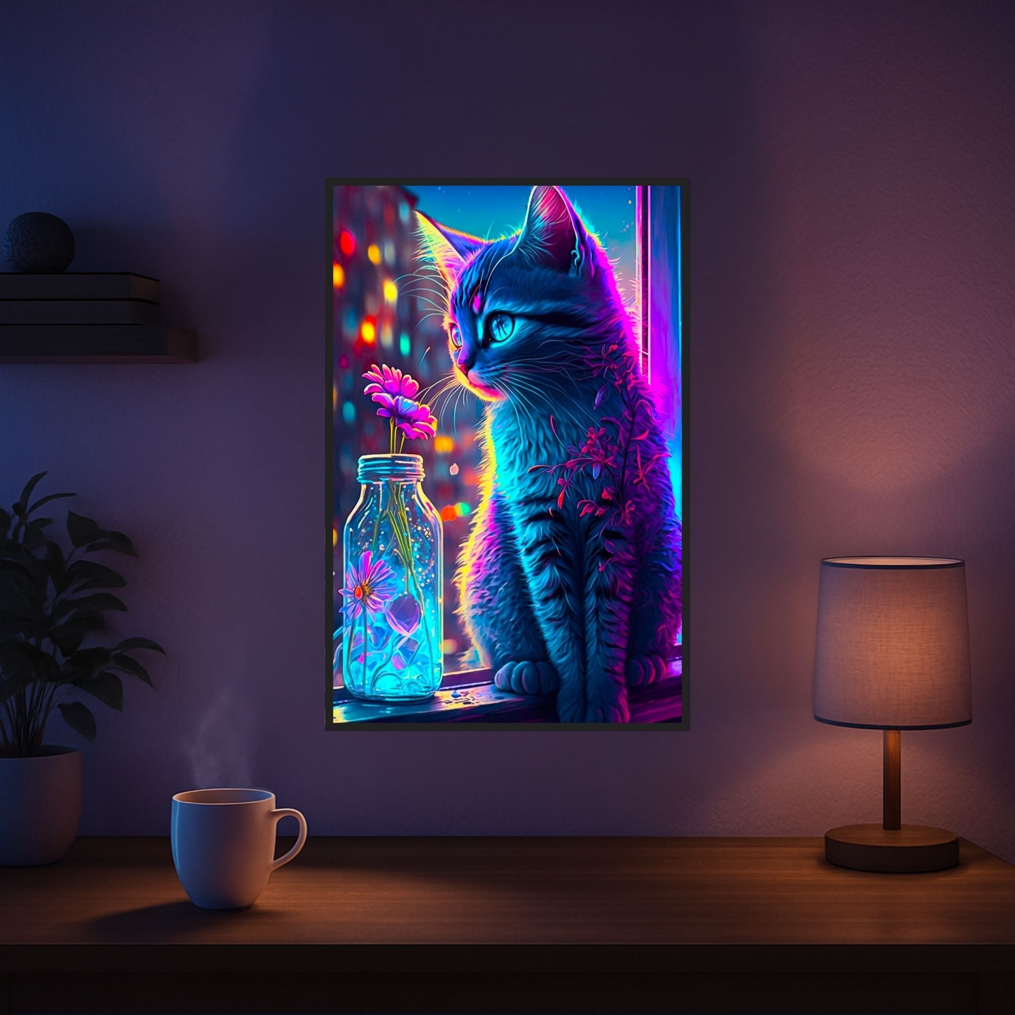 Diamond Painting AB Special - Little cat of flowers