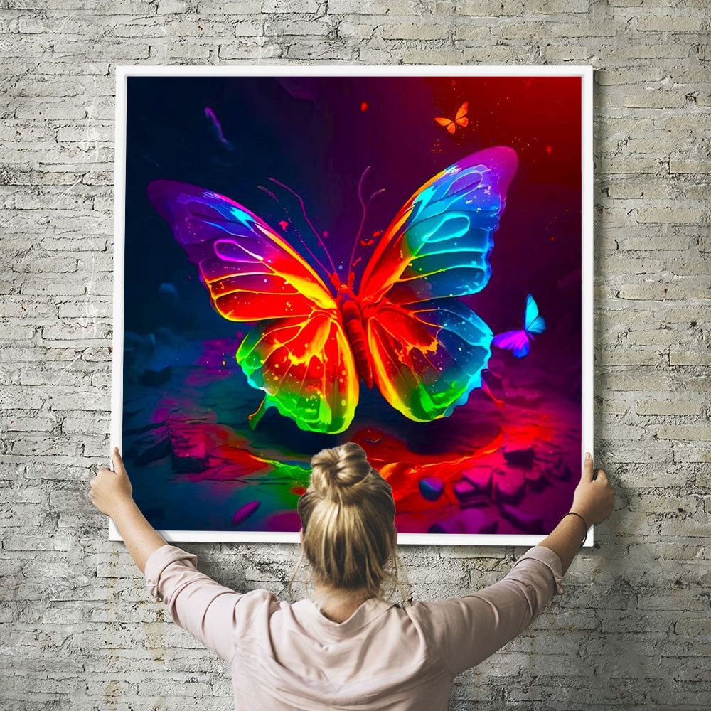 Diamond Painting AB Special Wandbild Leuchtender Schmetterling