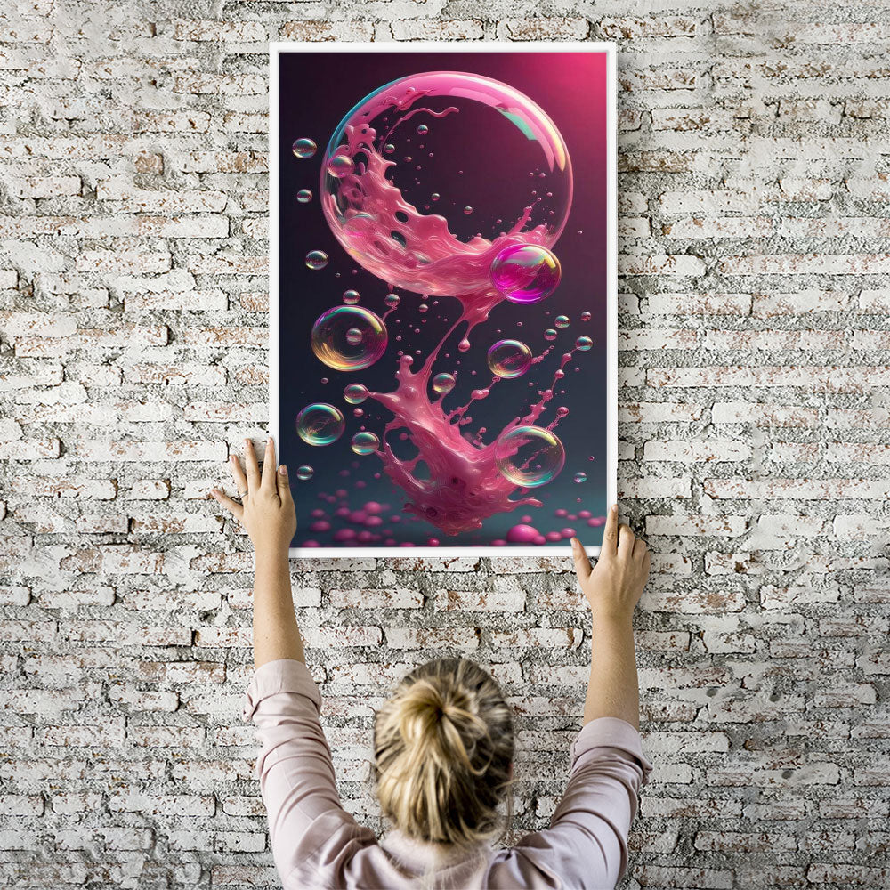 Diamond Painting Wandbild Bubble Splash