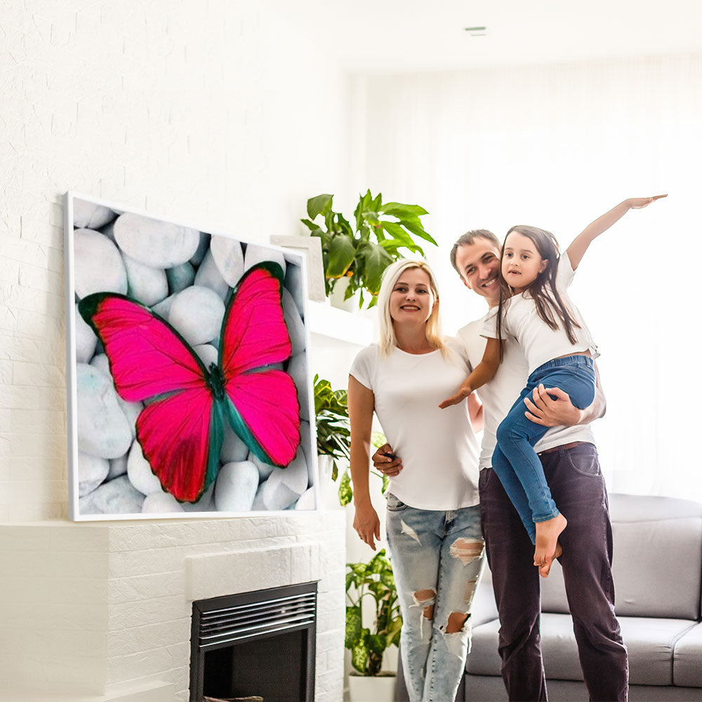 GRATIS Diamond Painting Bild Roter Schmetterling