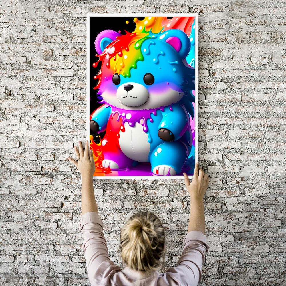 Diamond Painting Kids Wandbild Bunter Teddybär