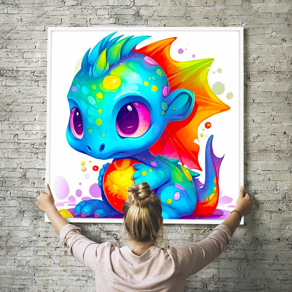 Diamond Painting Kids Wandbild Colorsplash Dragonbaby