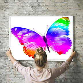 Diamond Painting Kids Wandgestaltung Farbenfroher Schmetterling